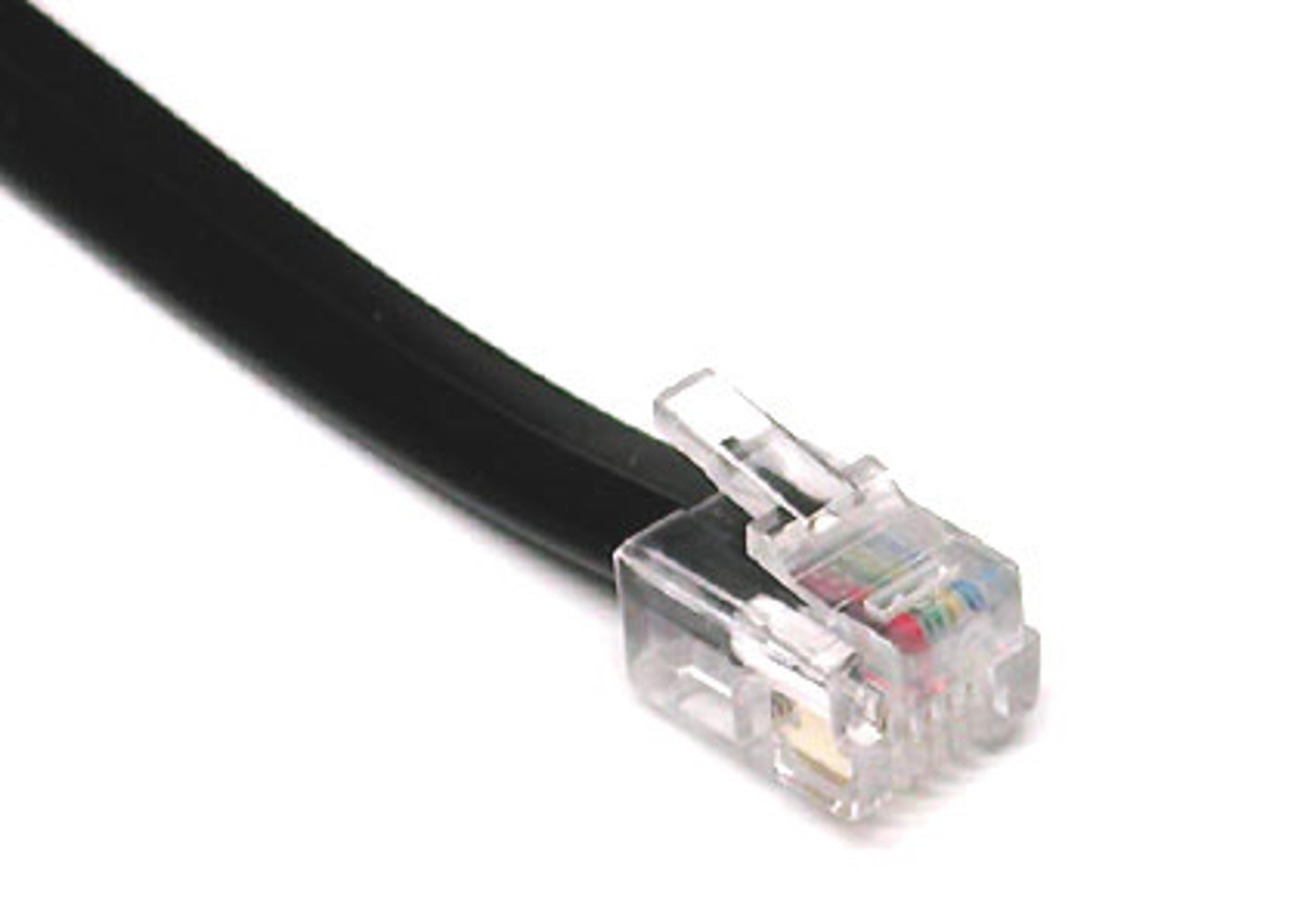 <p>Connector wired for one telephone line.</p>