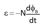 <p>“door een veranderend magnetisch veld (=verandering in flux) wordt in elke gesloten keten een EMK geïnduceerd die gelijk is aan het tegengestelde van het tempo waarmee de magnetische flux door de gesloten keten verandert”</p><ul><li><p>indien geen spoel; N = 1</p></li><li><p>indien wel spoel; N = #windingen</p></li></ul><p>[V] = [Wb]/s</p>