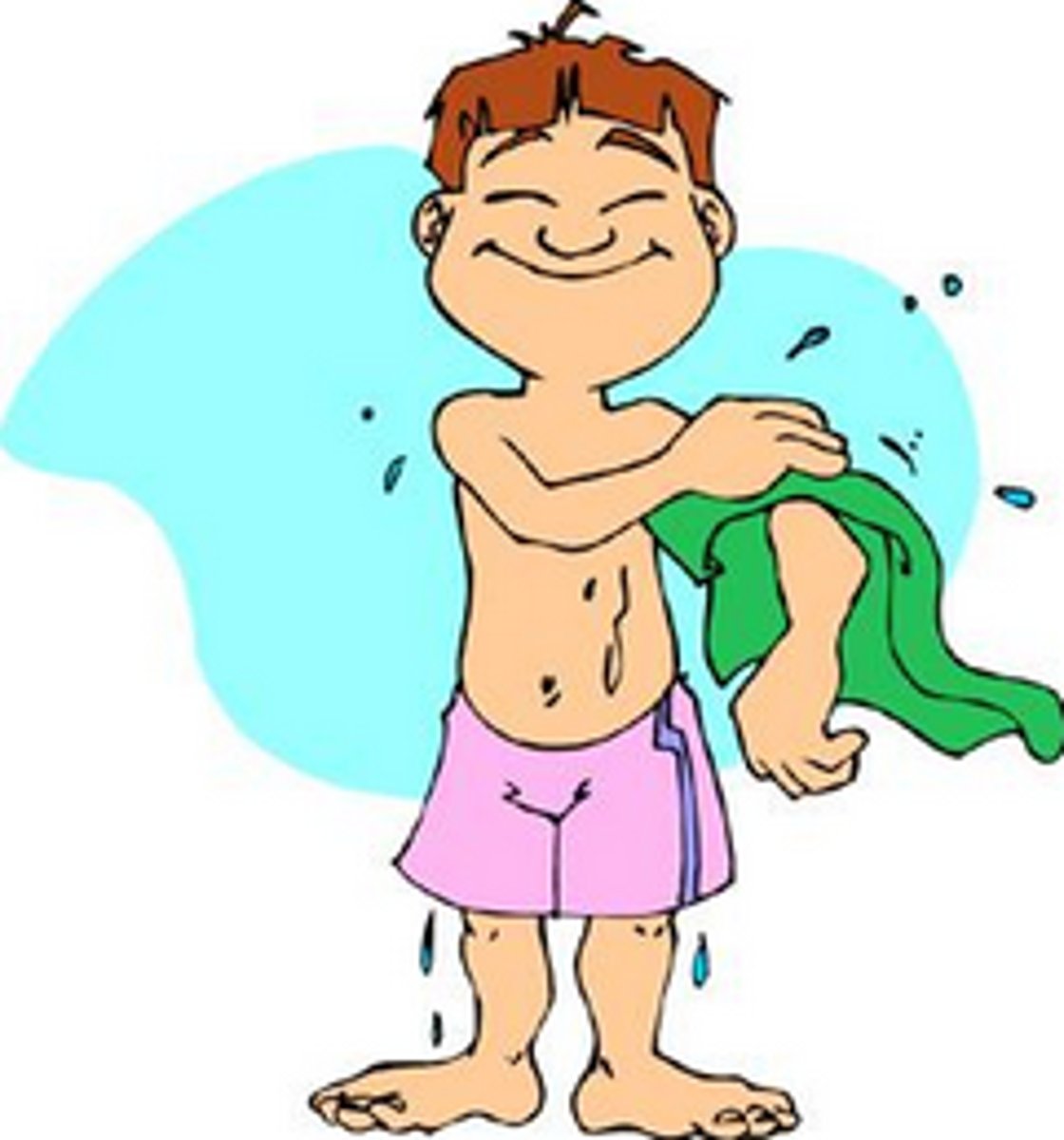 <p>to dry oneself off</p>
