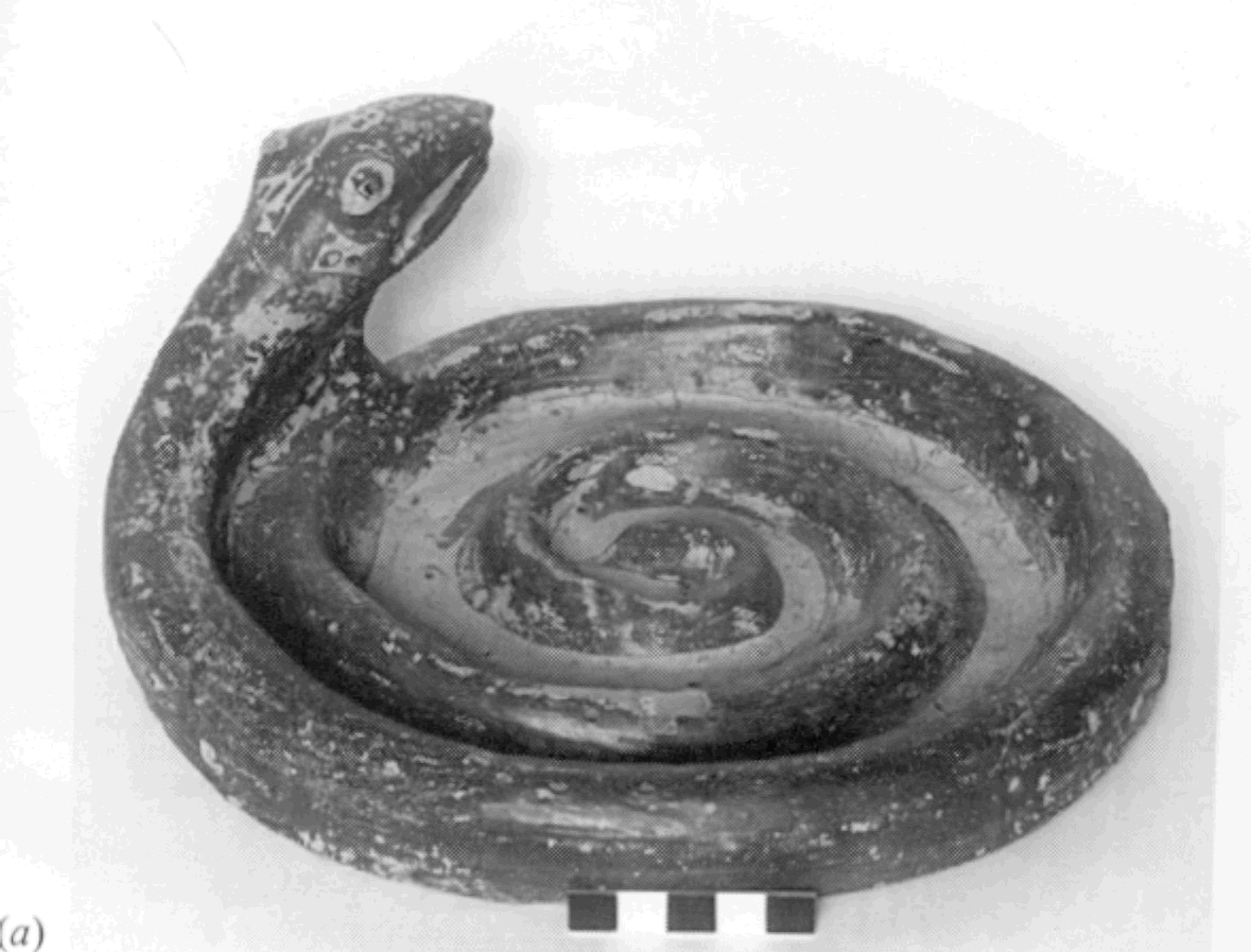 <p>Snake - chthonic goddess figurine </p>