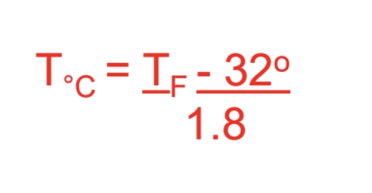 <p>Farenheit *(-32/408)</p>