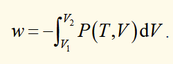 <p>P<sub>ext</sub> = P = P(T,V) (it can be treated as equilibrium, so external pressure = pressure of gas (function of temperature and volume))</p><p></p>