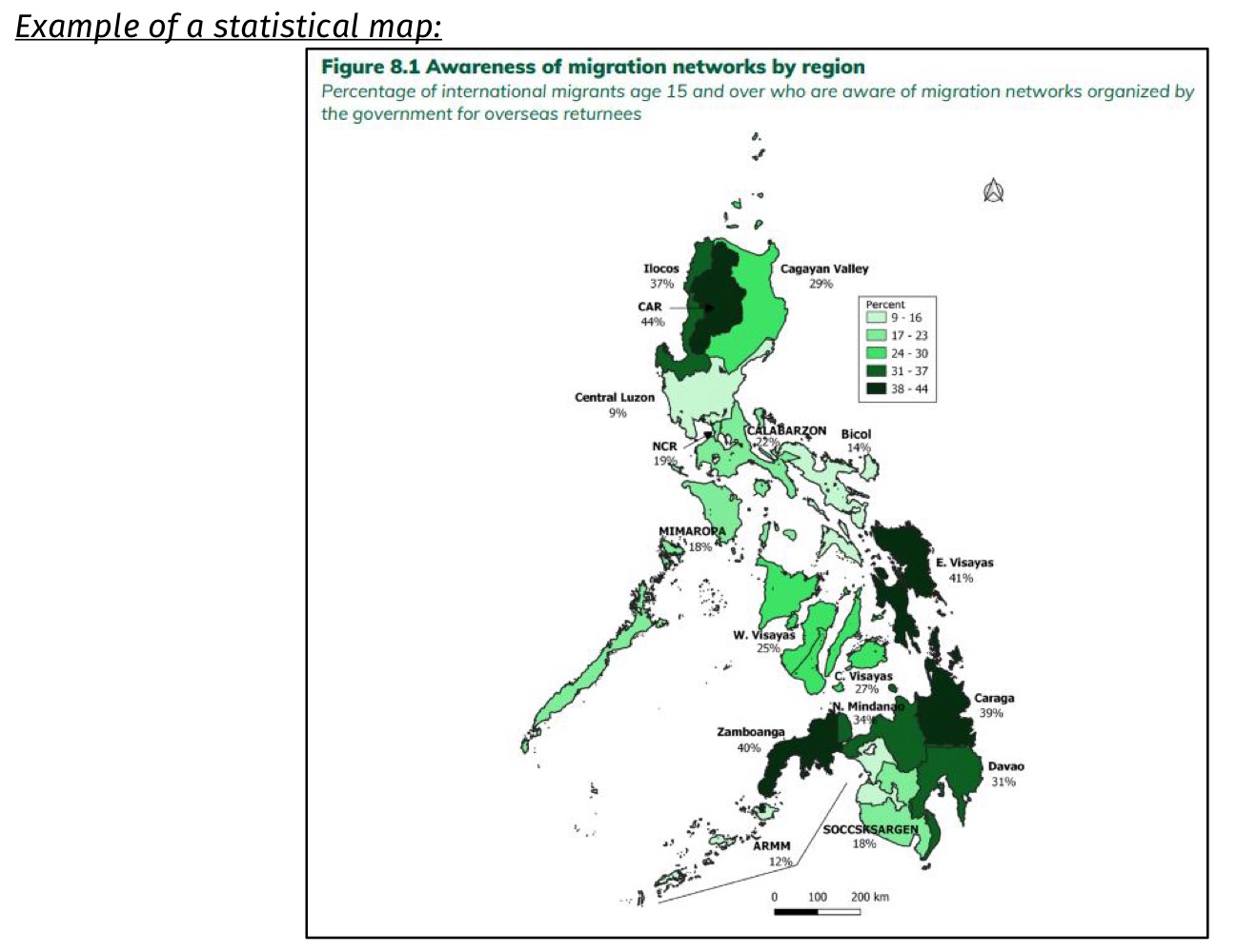 <p>A graph that shows statistical data in geographical areas</p><ul><li><p>figures may be ratio, rate, percentage, or indices.</p></li></ul>