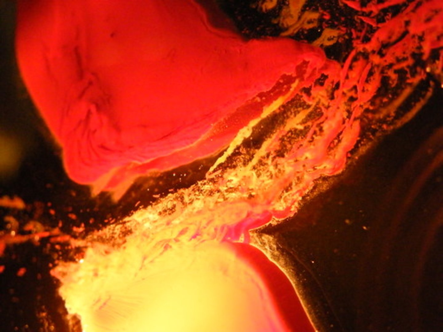 <p>melted rock (also called lava)</p>