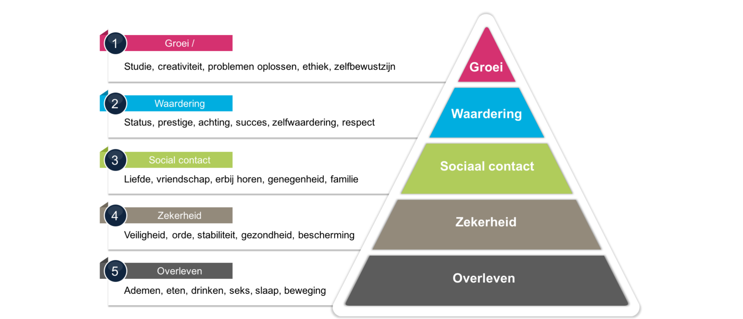 <ul><li><p><span>Zijn de verwachtingen realistisch?</span></p></li><li><p><span>Is er de afgelopen tijd een enorme toename in aandacht geweest?</span></p></li><li><p><span>Zijn de voordelen van de technologie verondersteld of bewezen?</span></p></li><li><p><span>Zijn alle relevante stakeholders even enthousiast over de trend?</span></p></li><li><p><span>Hoe meer ze aansluiten bij de pyramide van Maslow.</span></p></li></ul>