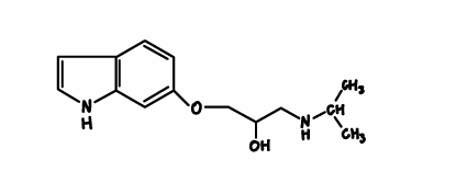 <p>nonselective beta blocker</p><p>has ISA</p>