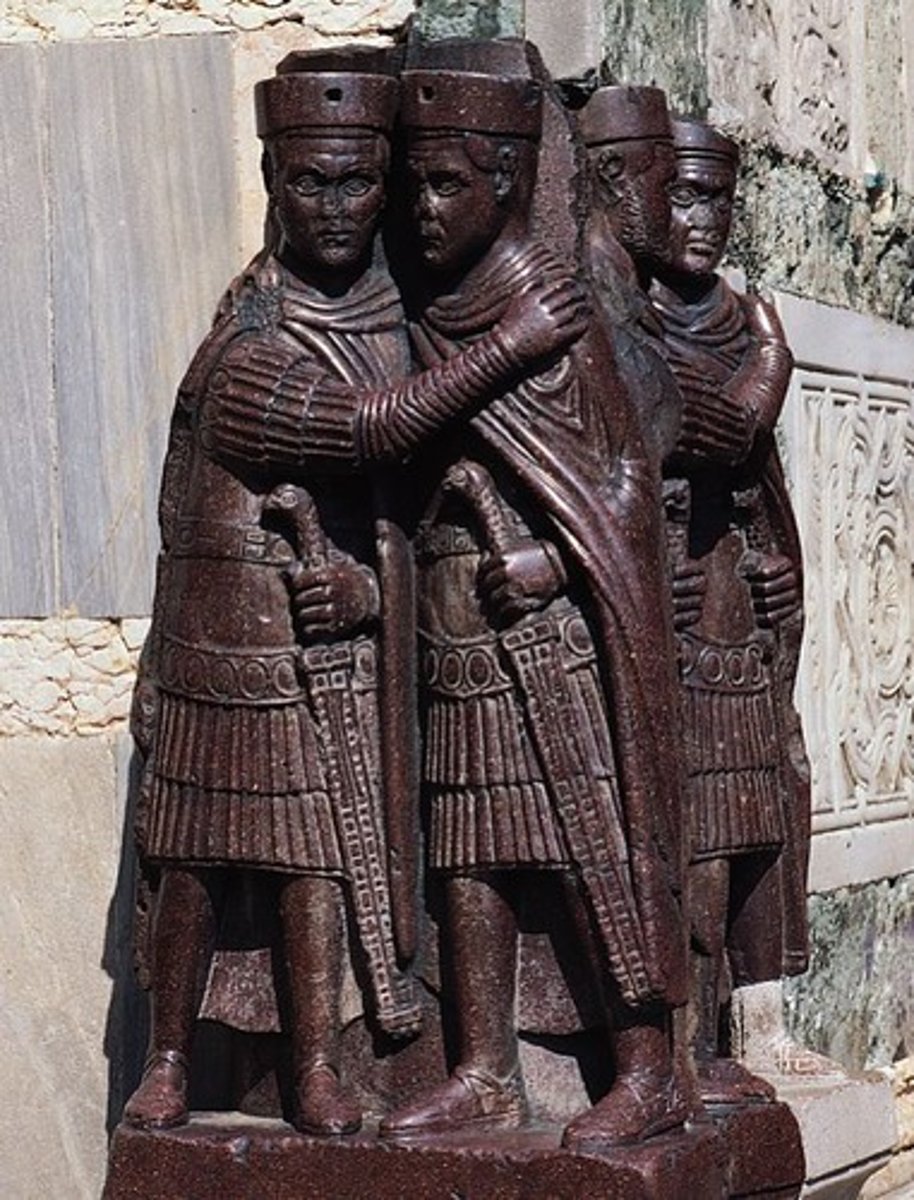 <p>the four co-emperors of the Roman Empire instituted by the Emperor Diocletian</p>