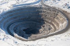 <p>Create large pit or hole in ground to mine</p>