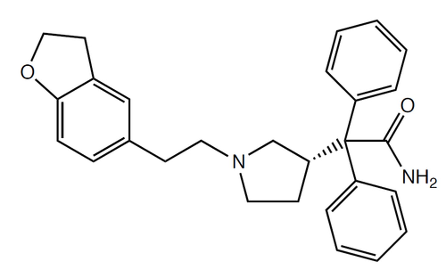 <p><strong>Brand: </strong>Enablex</p><p><strong>Class: </strong>Urinary antimuscarinic</p><p><strong>MOA: </strong>Competitively antagonizes muscarinic receptors. Selective antagonist of the M3 muscarinic (cholinergic) receptor subtype. Blockade of the receptor limits bladder contractions, reducing the symptoms of bladder irritability/overactivity (urge incontinence, urgency and frequency).</p>