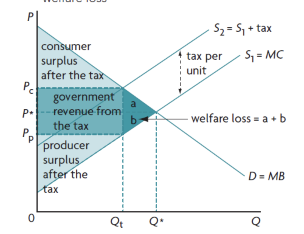 <ul><li><p>portion of CS goes to government tax revenue portion of PS goes to government tax revenue </p></li></ul><p></p>