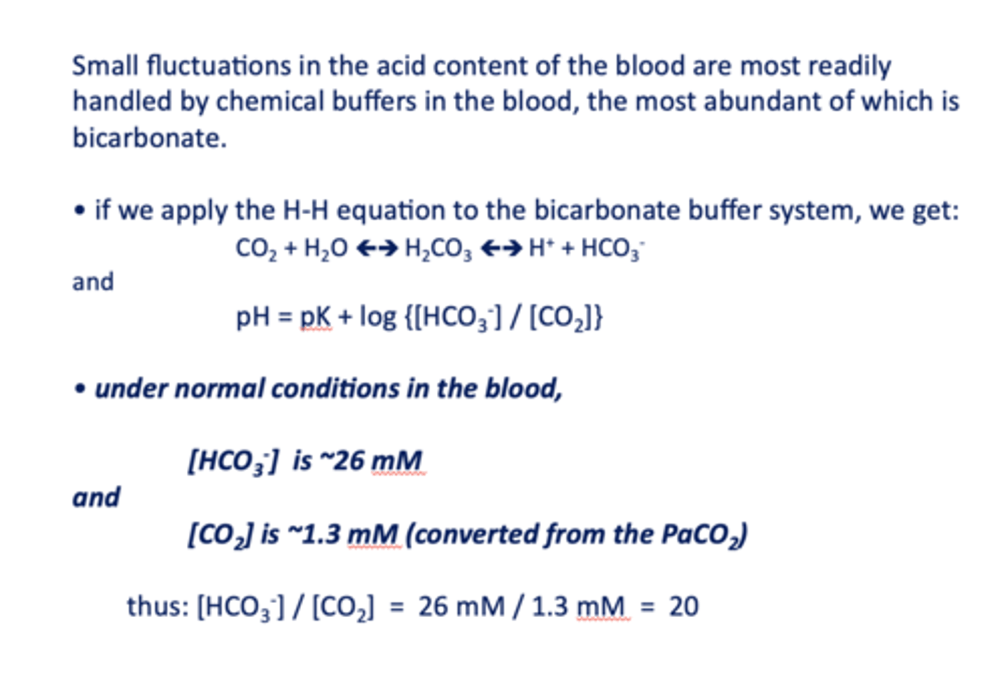 <p>bicarbonate</p>