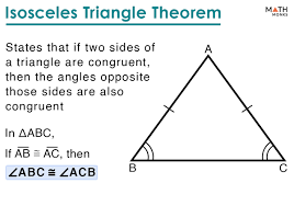 has 2 equal sides 
Angles opposite from the equal sides, are called base angles.
If AB=AC Then,
 <ABC=<ACB