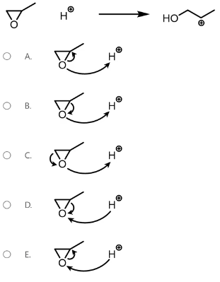 <p><span>Given the following reactant and product, predict the arrow-pushing mechanism.</span></p>