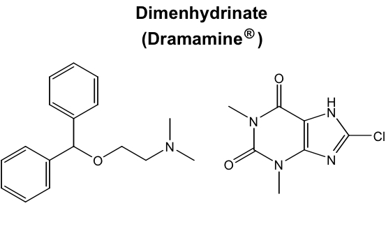 <p>To prevent the sedating side effects, diphenhydramine is often formulated as a salt with 8-chlorotheophylline, a mild stimulant</p>