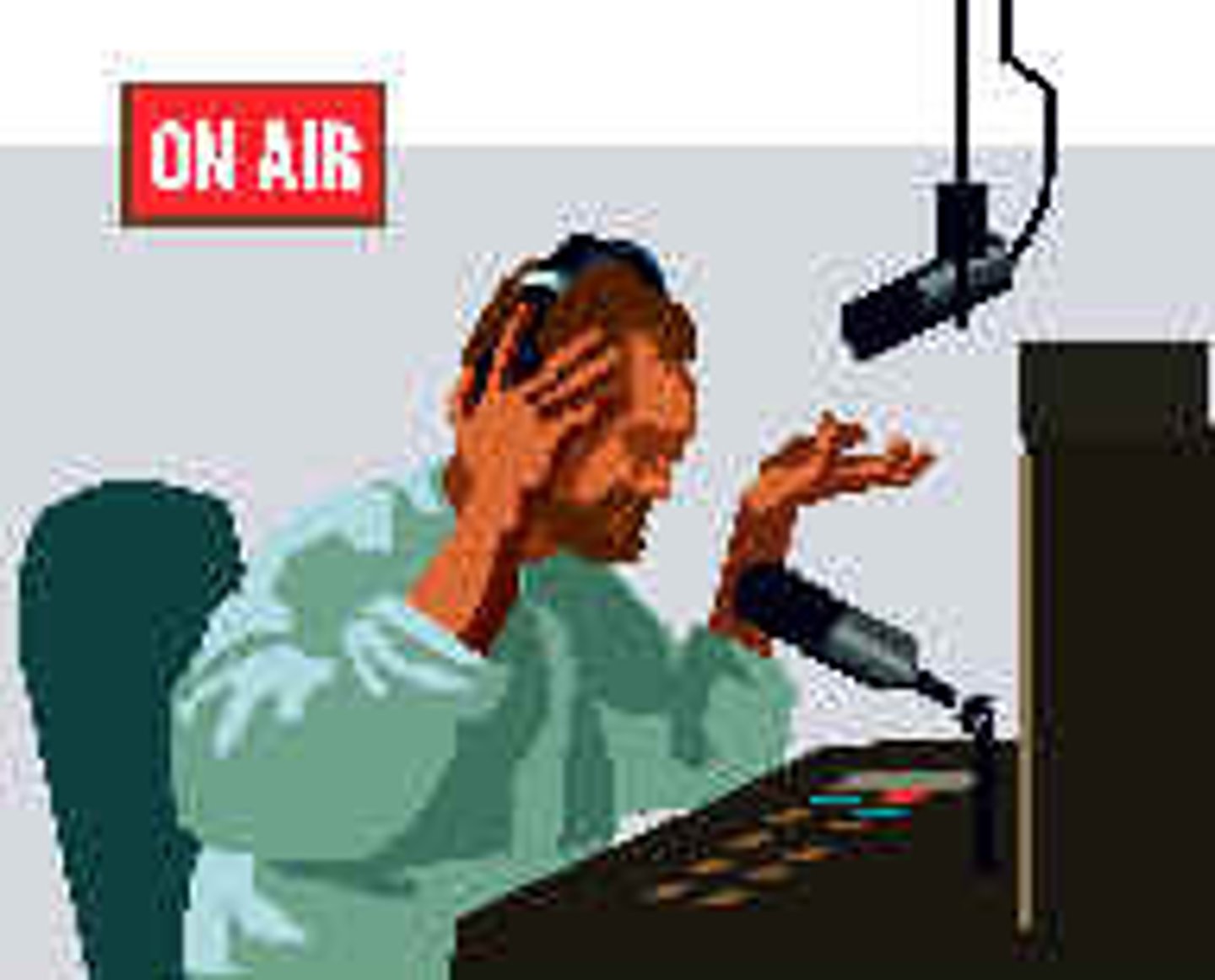 <p>radio announcer</p>