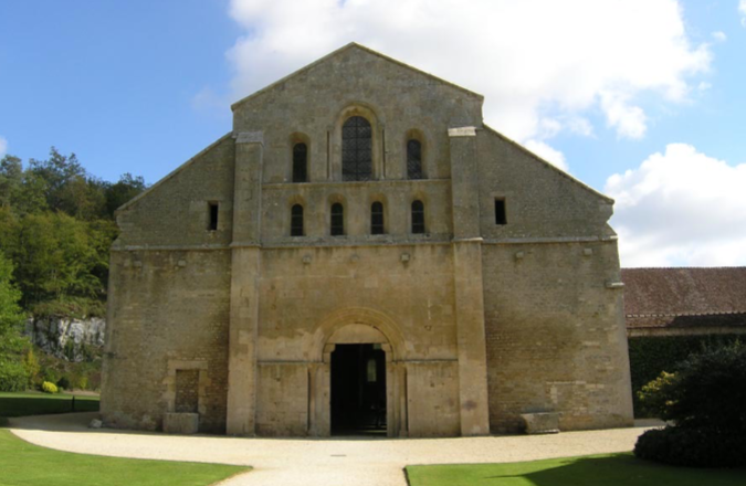 <p>Name: Fontenay Abbey Church</p><p>Date: Romanesque, c. 1000-1150</p><p>Location: Burgundy, France</p><p>Patron: St. Bernard of Clairvaux</p><p>Significance: No decoration in order for there to be no temptation to be lazy in viewing decorations. Thick pillars.</p>