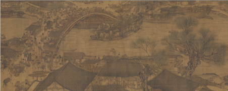 <p>describe the Along the River and its significance </p>