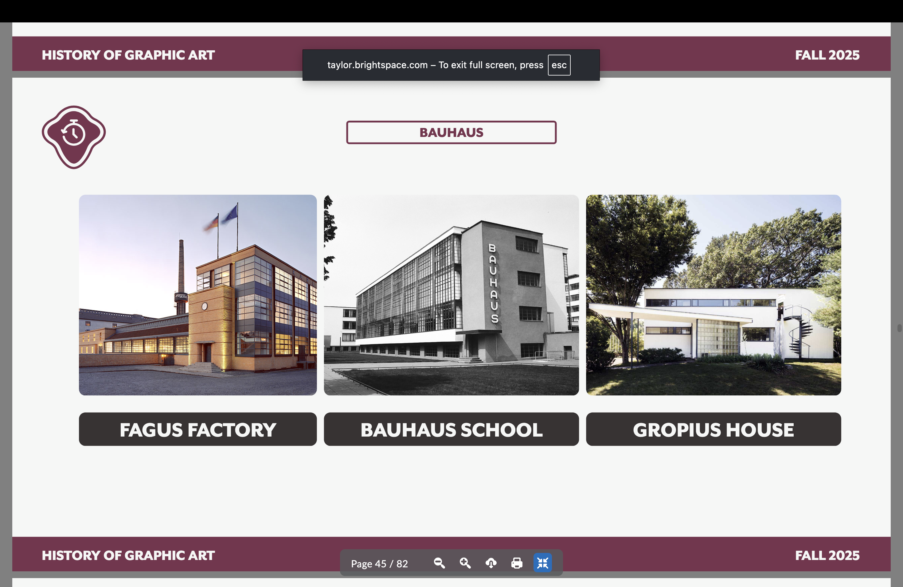 <ul><li><p><span style="background-color: transparent;">Founder of Bauhaus</span></p></li><li><p><span style="background-color: transparent;">Key buildings he designed — Fagus Factory, Bauhaus School, Gropius House</span></p></li></ul><p></p>