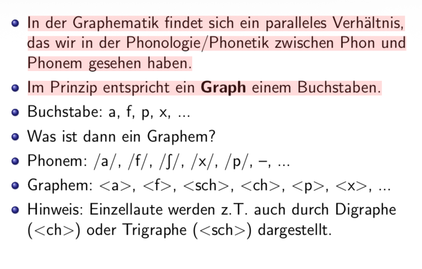 <p><span>Graph und Graphem</span></p>
