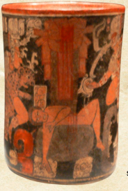 <p>● Maya culture has many deities</p><p>● Entire supernatural world</p><p> ● Deceased ancestors offer a connection between the natural and supernatural</p><p>● The Quetzal bird's feathers are frequently found in later iterations of Mayan deities</p><p><strong>Human Sacrifice</strong></p><p>To satisfy or "nourish" deities, offers of animal sacrifice, human sacrifice, and human blood were made during religious rituals or ceremonies.</p><p>Picture Above is a depiction of a human sacrifice during the classic period</p>