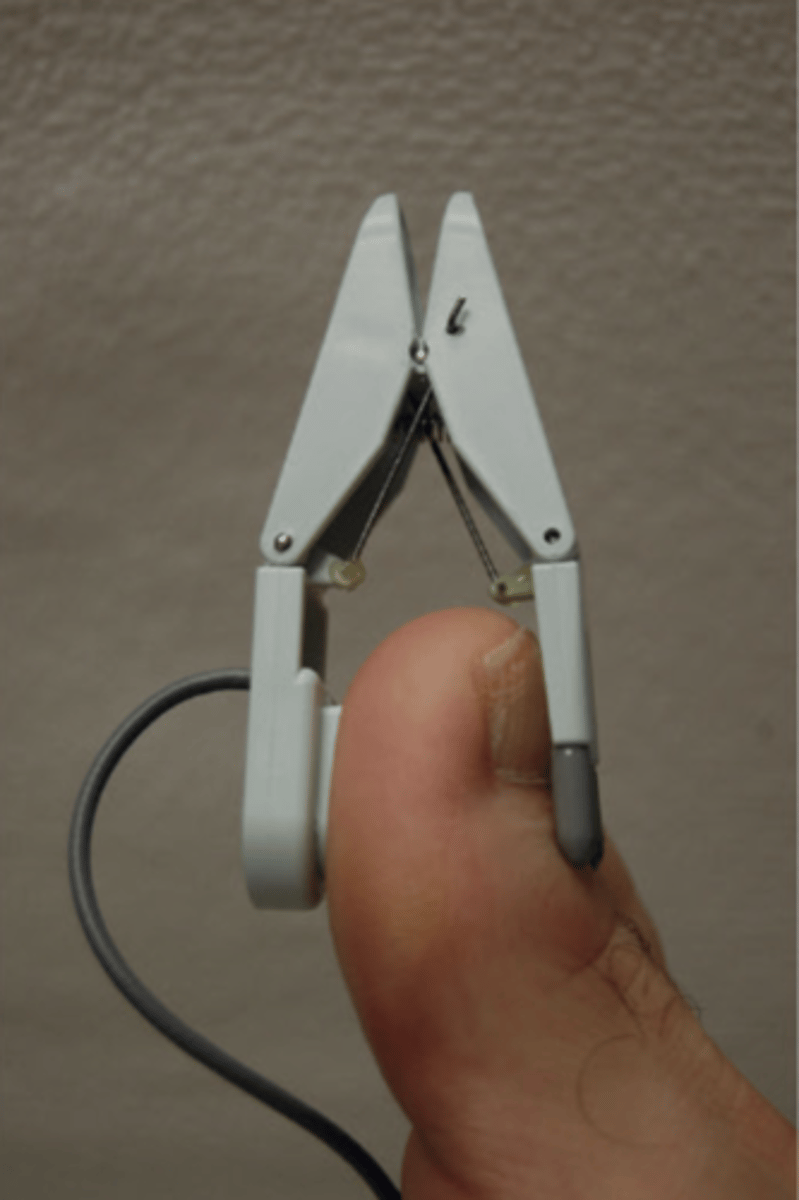 <p>Attached with tape, clip, or pressure cuff</p><p>Use same amount of pressure from site to site</p><p>LED surface needs to be flat against skin surface</p><p>Reseat probe if abnormal signal is seen</p>