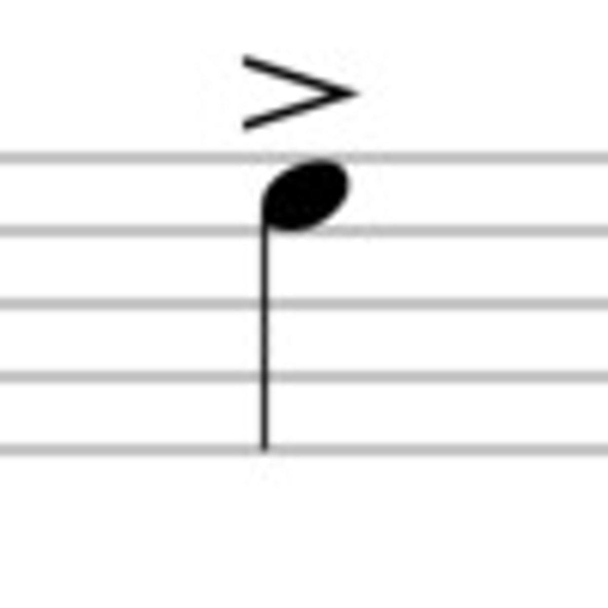 <p>with emphasis and louder than the rest; stressed</p>