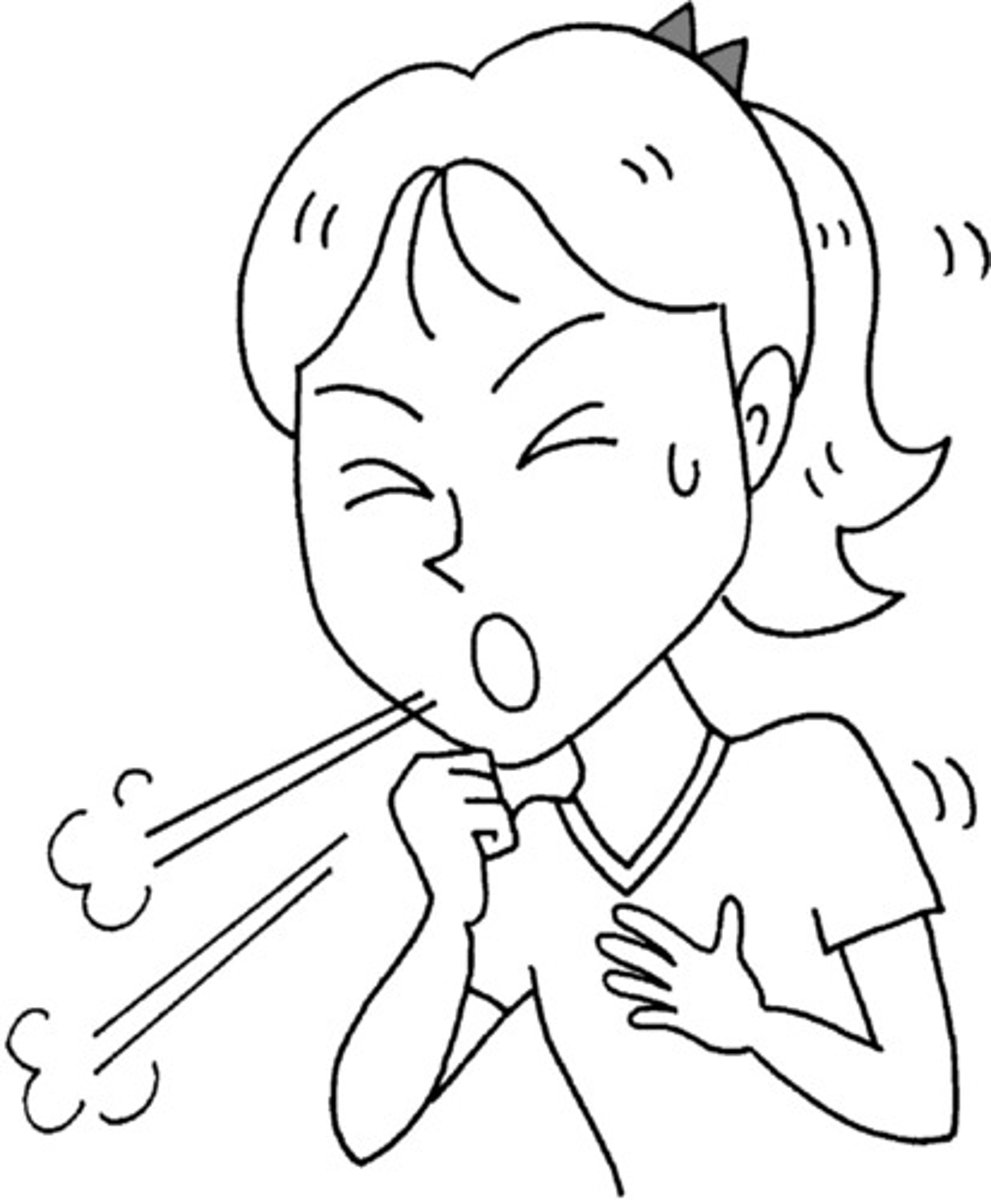 <p>to cough</p>
