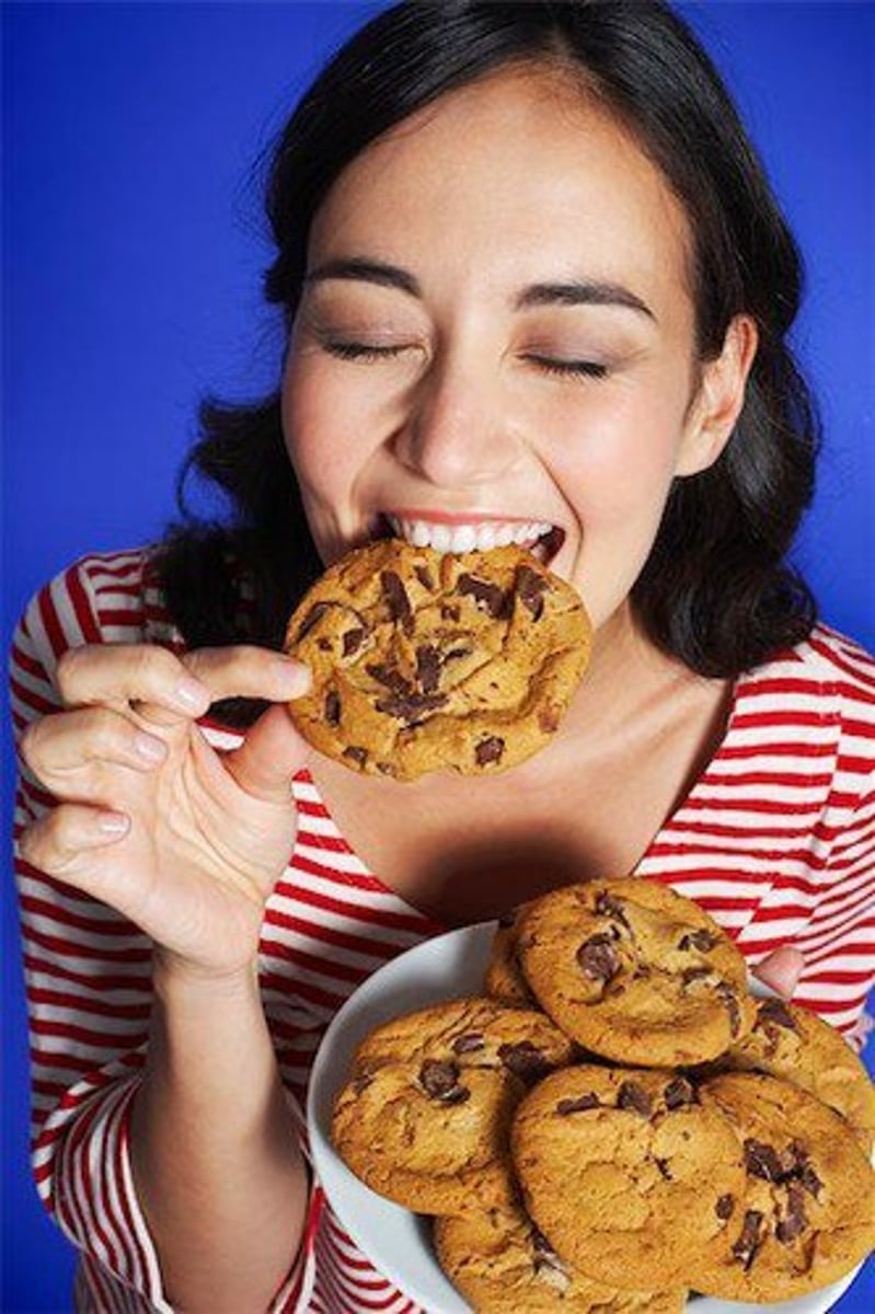 <p>She thought she was _______________ but I caught her eating cookies in the middle of the night!</p>