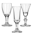 <p>cordial glassware</p>
