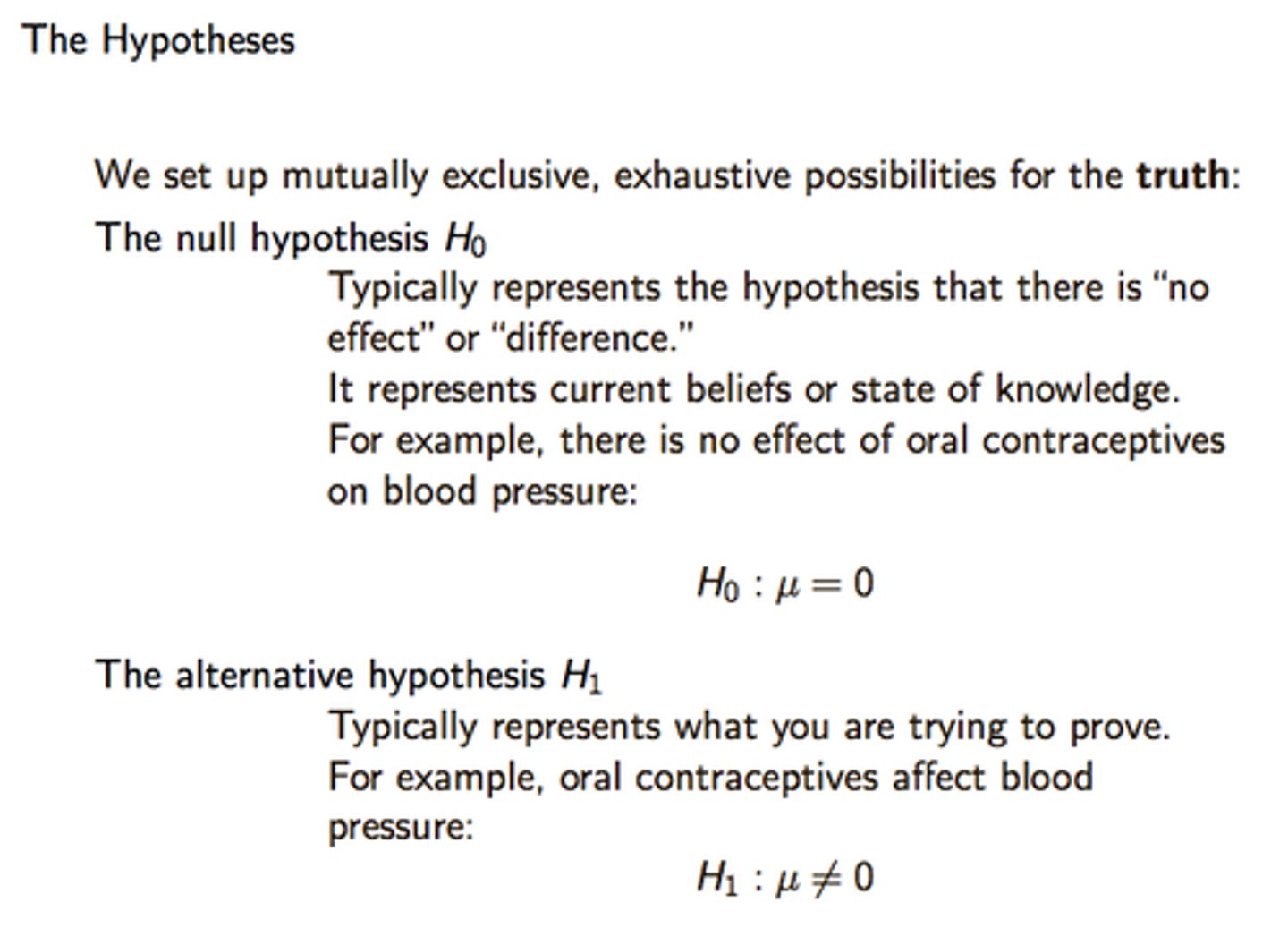 <p>The hypothesis of something being different than the null. The hypothesis you are testing; here is a statistically significant relationship between two variables.</p>