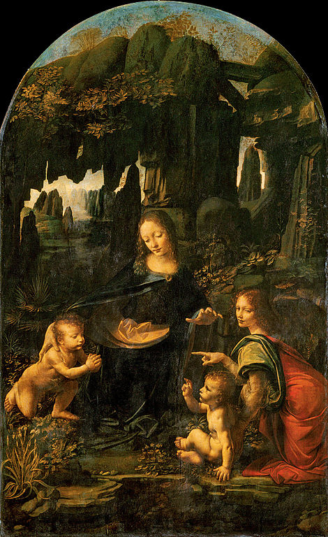 <ul><li><p>Leonardo Da Vinci</p></li><li><p>c. 1485</p></li><li><p>Commissioned for Chapel; church of S. Francesco Grande, Milan</p></li><li><p>Started in Florence, traveled to Milan in 1481</p></li><li><p>worked for Sforza&nbsp;</p></li></ul><p></p>
