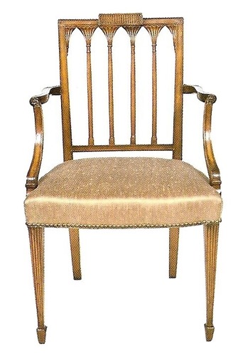 <p>Square back, tapered legs</p>
