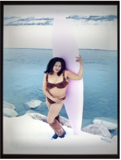 <p>Lori Blondeau - 1997</p><p>from Saskatchewan, she’s a Soto Cree Metis woman who studied at the U of S </p><p>building upon Cindy Sherman’s practice</p><p>done a lot of work as a performance artist and photography and video capturing that performance</p><p>examining the way that Indigenous women and Indigenous women’s bodies are thought of and captured in the media</p><p>reclaiming and some ways questioning a term often used as a pejorative in the past to describe Indigenous women</p>