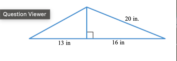 <p><span style="background-color: transparent !important;"><span>The area of the largest triangle is </span></span><span style="line-height: 1.25; background-color: var(--acs-internal-equation-disabled-color) !important;"><span>174</span></span><span style="line-height: 1.2; background-color: var(--acs-internal-equation-disabled-color) !important;"><span> </span></span><span style="background-color: transparent !important;"><span>square inches.</span></span></p>