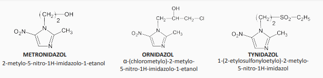 <p>mechanizm działania polega na generowaniu aktywnych form tlenu przez jednoelektronową redukcje grupy nitrowej przez enzymy oddechowe pierwotniaków,</p><p>powstaje anionorodnik ktory reaguje z tlenem tworząc anionorodnik nadtlenkowy działajacy cytotoksycznie</p>