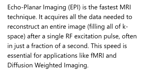 <p>C. Echo planar imaging</p>