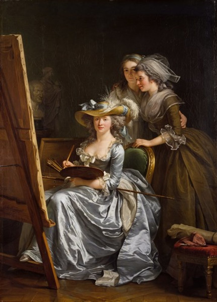 <p>A French painter who, unlike her peers, came from a non-artistic, bourgeois family. She developed her skills over many years, becoming a skilled portraitist and a passionate advocate for women's artistic education. She became a member of the French Academy in 1783.</p>