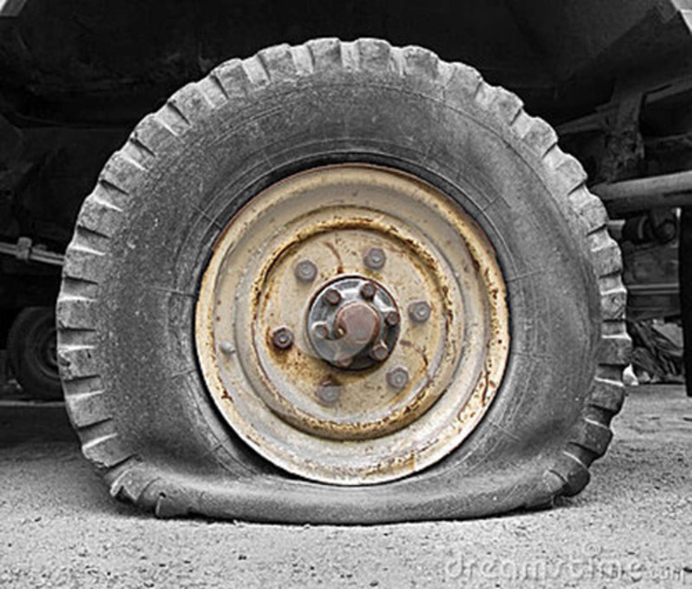 <p>flat tire</p>