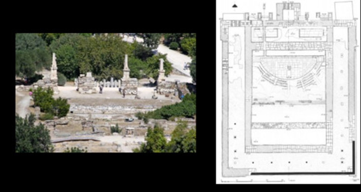 <p>Ephesus _______. Turkey. A roofed theatre building in antiquity, especially one for the performance of vocal and instrumental music</p>