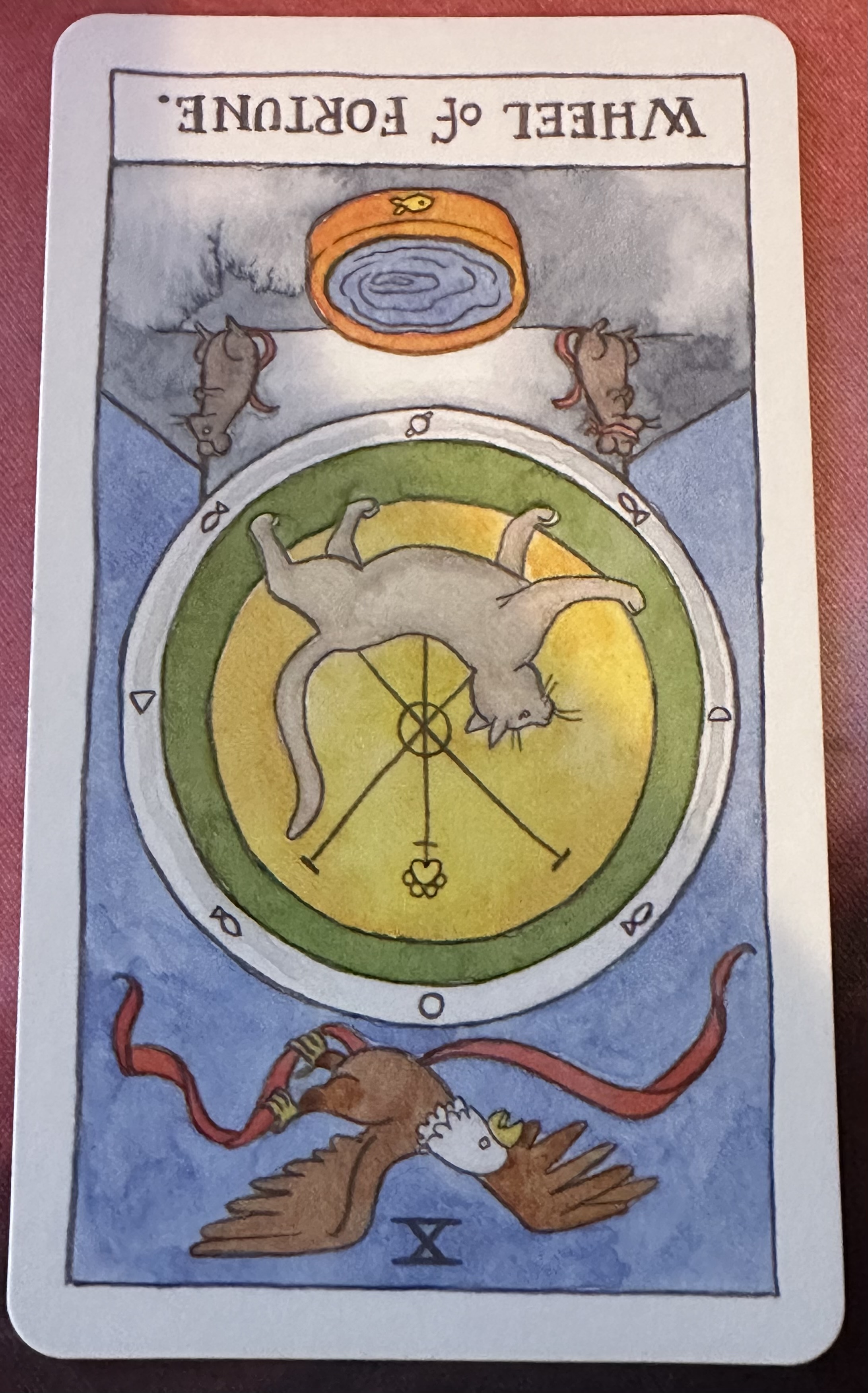 <p>Wheel of Fortune (X) Reversed</p>