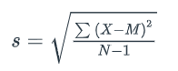 <p><span style="font-family: Aptos, sans-serif">refers to the sample estimate of the population’s standard deviation</span></p><p><span style="font-family: Aptos, sans-serif">uses N-1</span></p>