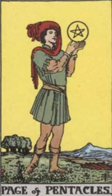 Page of Pentacles- Upright