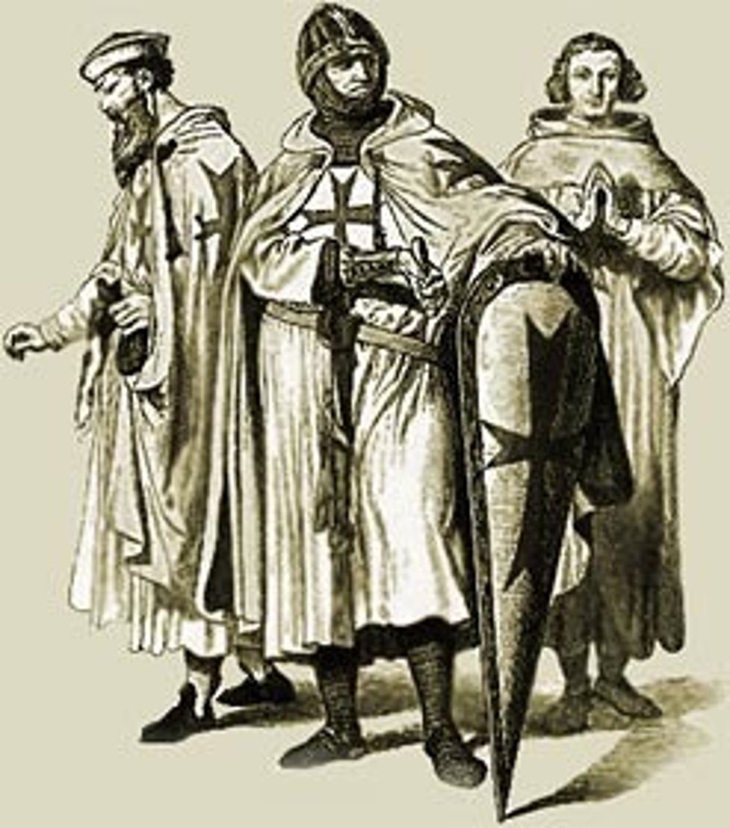 <p>series of military adventures initially launched by western Christians to free Holy Land from Muslims (temporarily succeeded in capturing Jerusalem and establishing Christian kingdoms), a war for the cross or holy war</p>