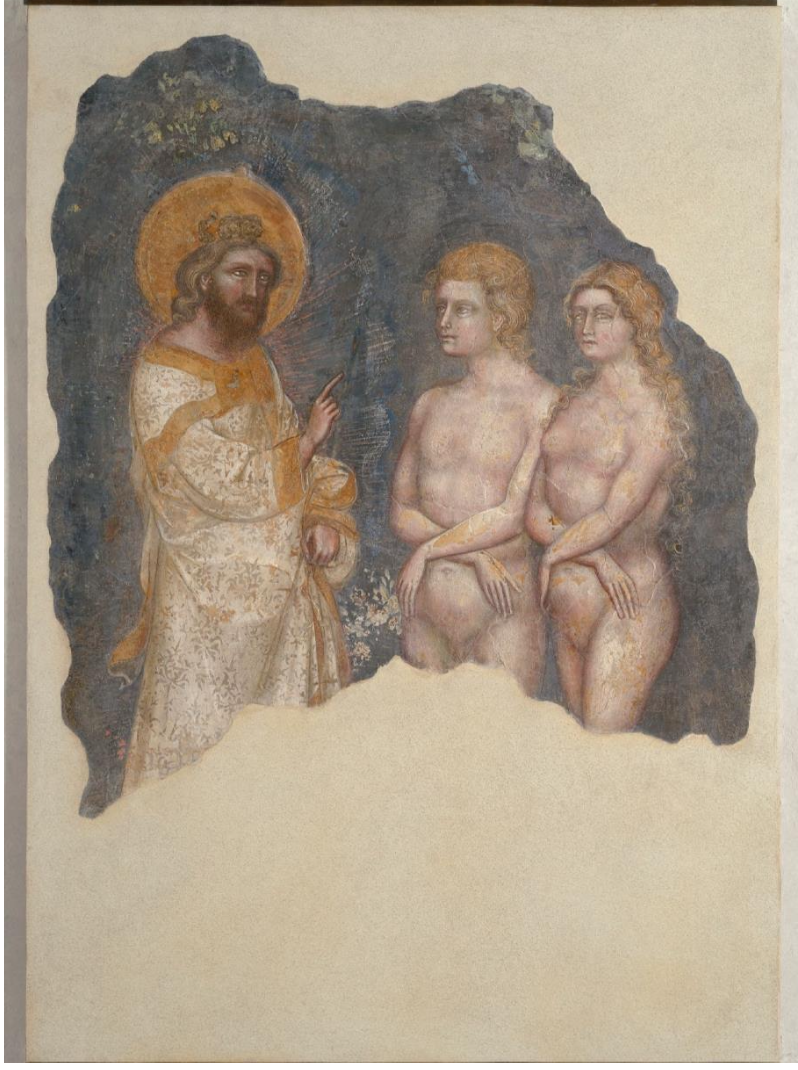 <p>God Instructs Adam and Eve - Palatine Chapel of the Da Carrara</p>