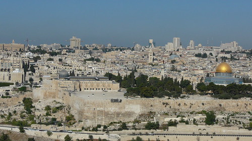 A city in the Holy Land, regarded as sacred by Christians, Muslims, and Jews.