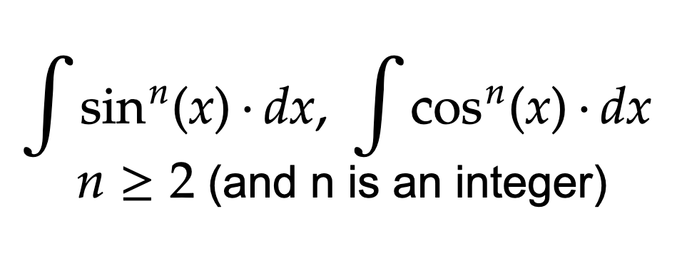 <p>Form 1 of Trig Integrals</p>