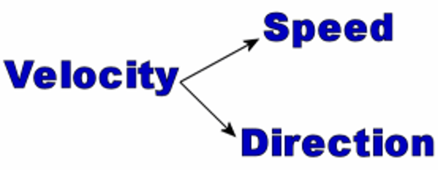 <p>Speed in a given direction</p>