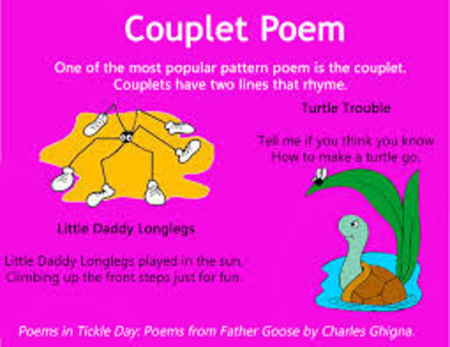 <p>A pair (TWO) of rhymed lines, usually of the same meter and length</p>