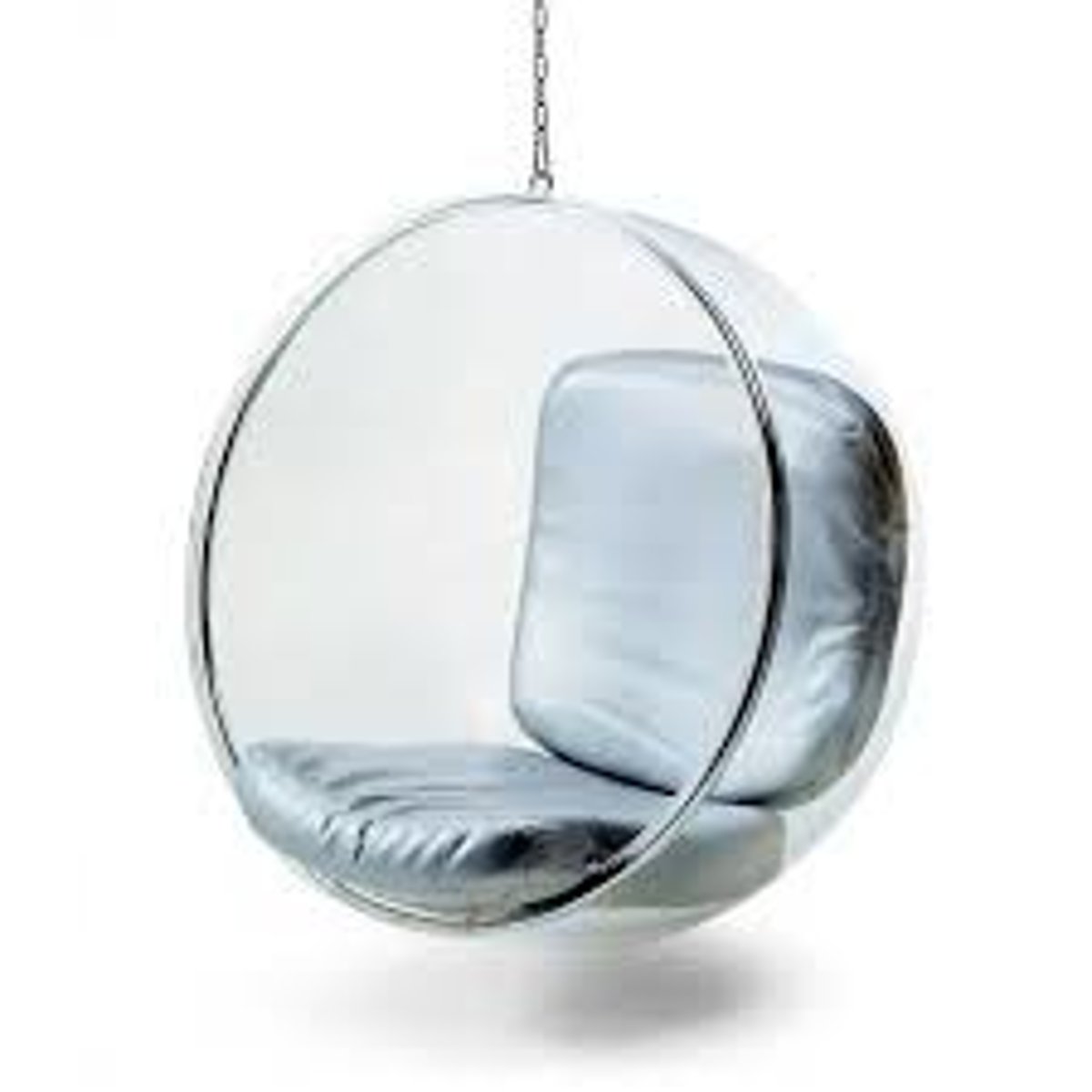 <p>Designed by Eero Aarnio; this chair does not have a pedestal but hangs from the ceiling. The chair is suspended from above and leads to a feeling of floating like a bubble. It is considered a classic of industrial design and advanced use of plastics in furniture design.</p>