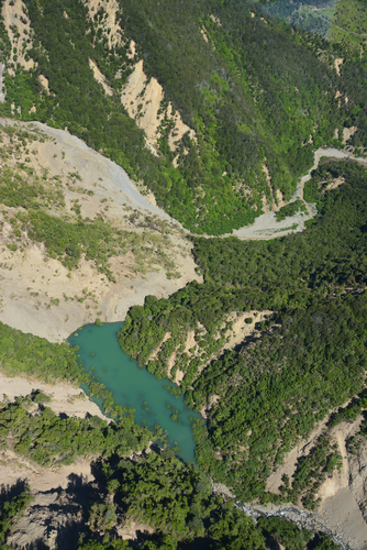 Large landslides can block rivers and create lakes in the mountains